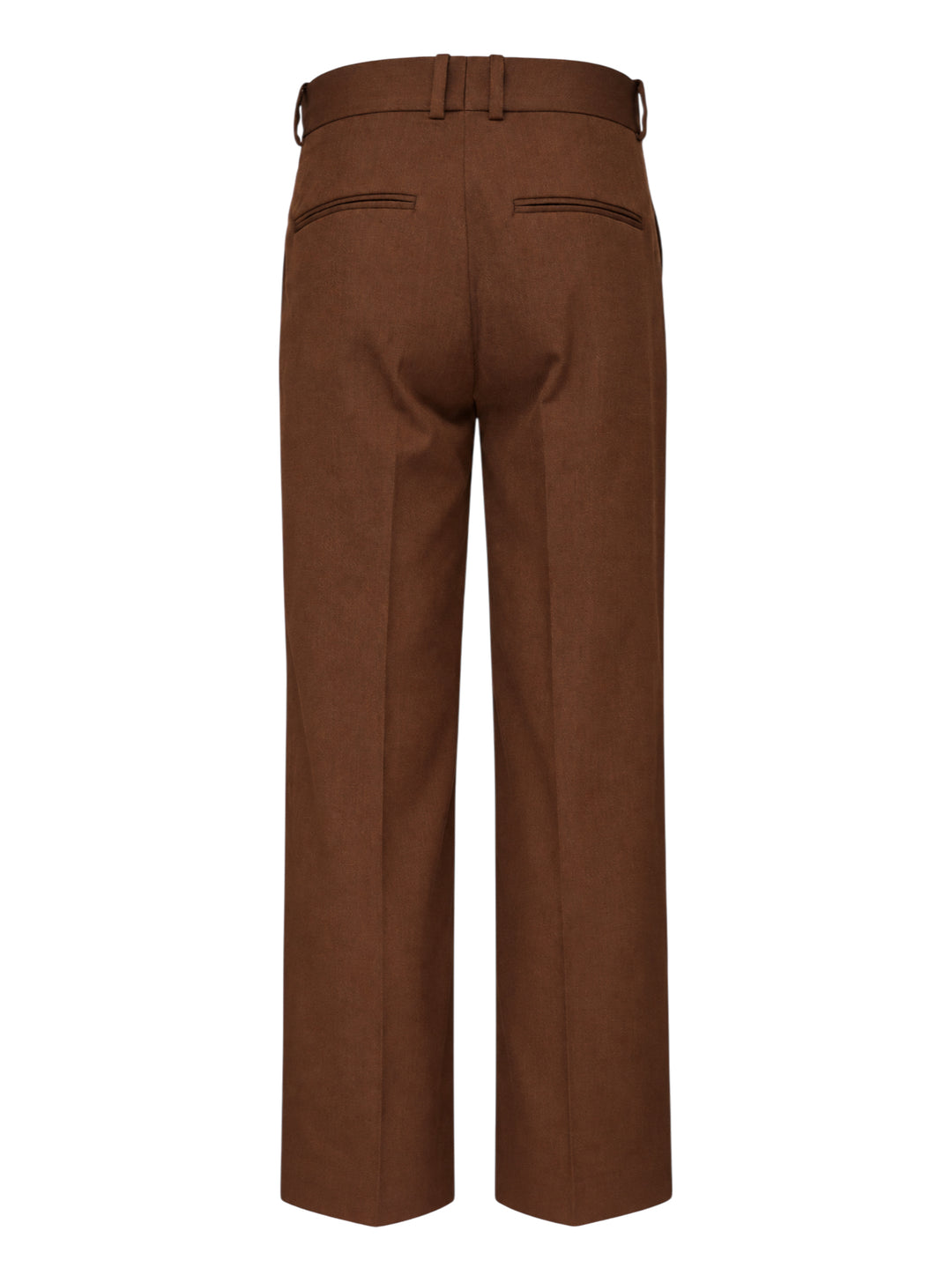 Drôle de Monsieur brown wool twill golfer pants with pleated front, high waistband and straight leg, shown front view - view 2