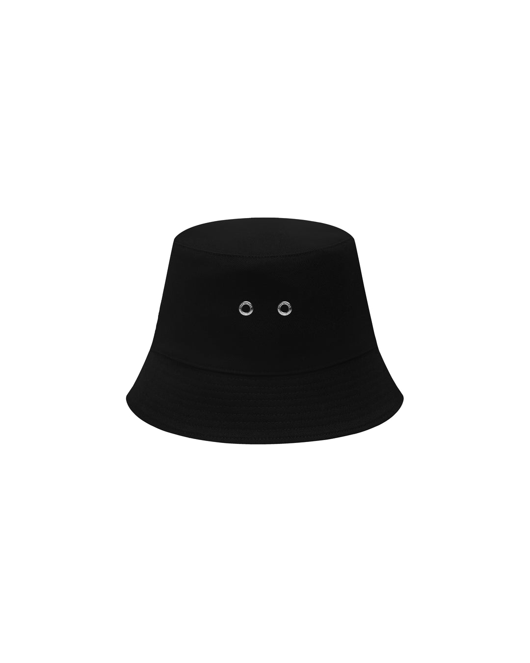 TEAM WANG design Original 1 Bucket Hat in black, front view, featuring a structured tapered crown and downward-sloping brim on a white background - view 2