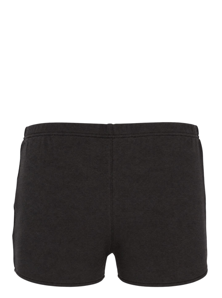 Fear of God ESSENTIALS women's black jersey shorts with elasticated waistband and tonal rubberised ESSENTIALS logo plaque - view 2