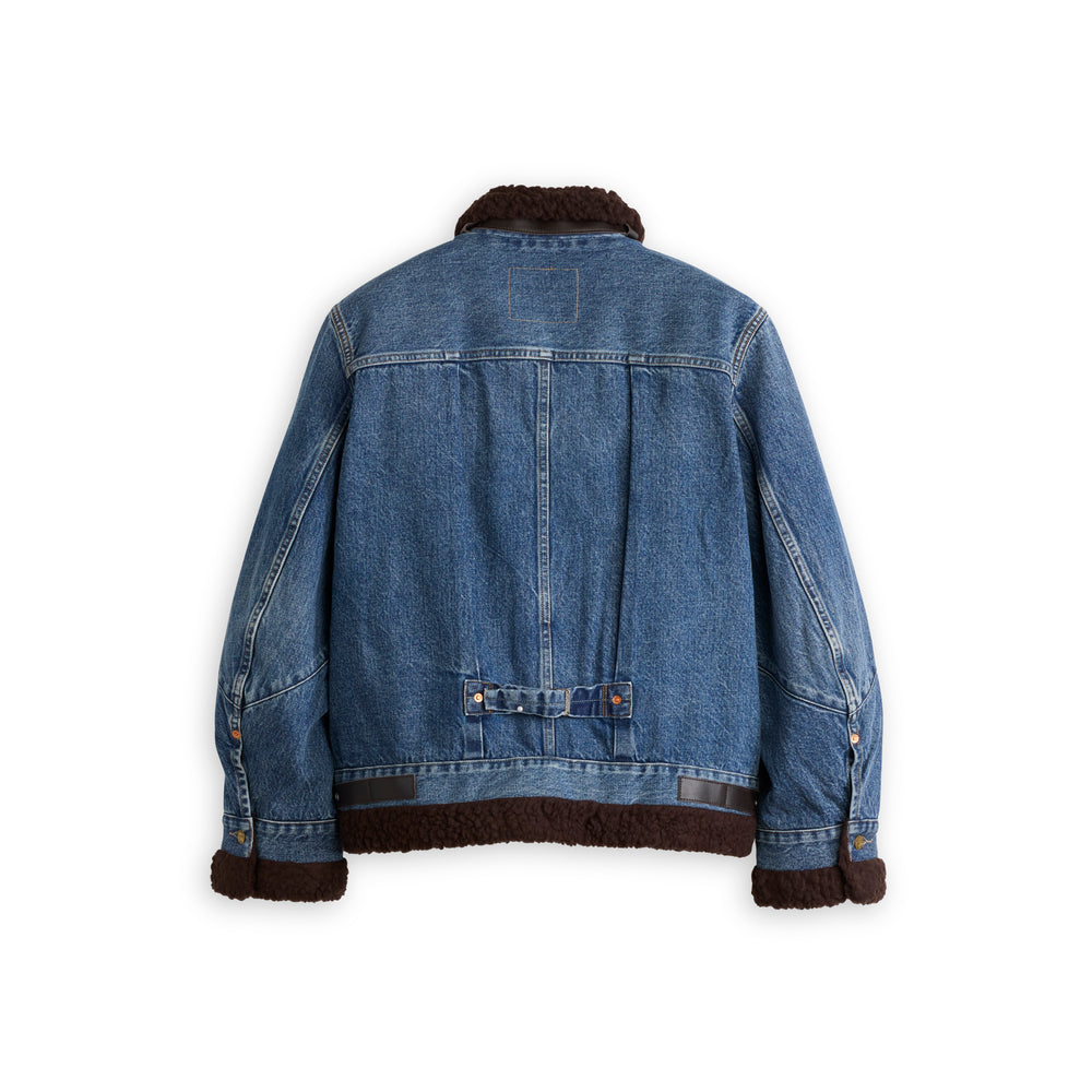 sacai Holiday Capsule Sherpa Trimmed Denim Jacket - view 2
