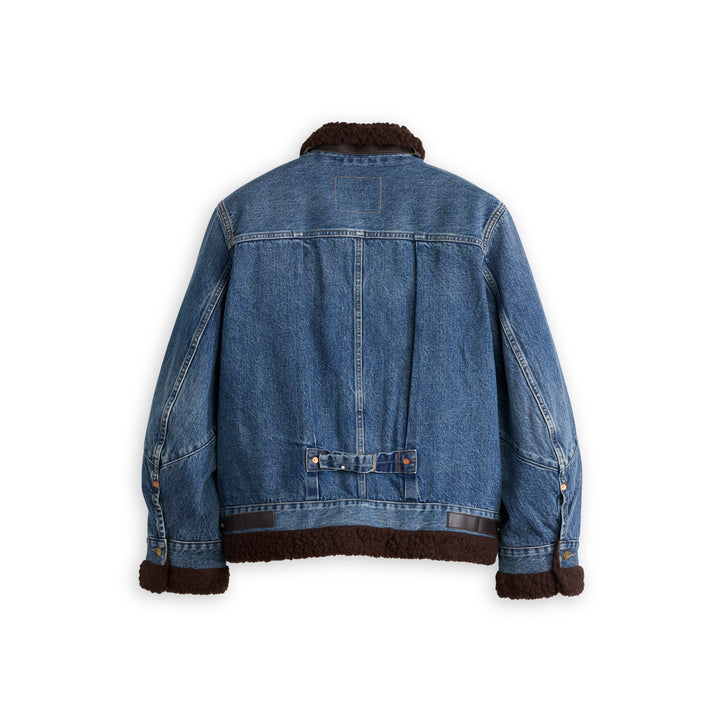 sacai Holiday Capsule Sherpa Trimmed Denim Jacket - view 2