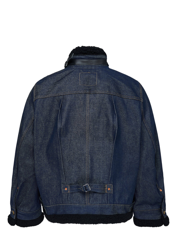 Sherpa Trimmed Denim Jacket