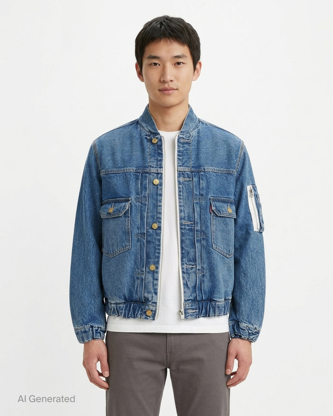 Denim Blouson Jacket