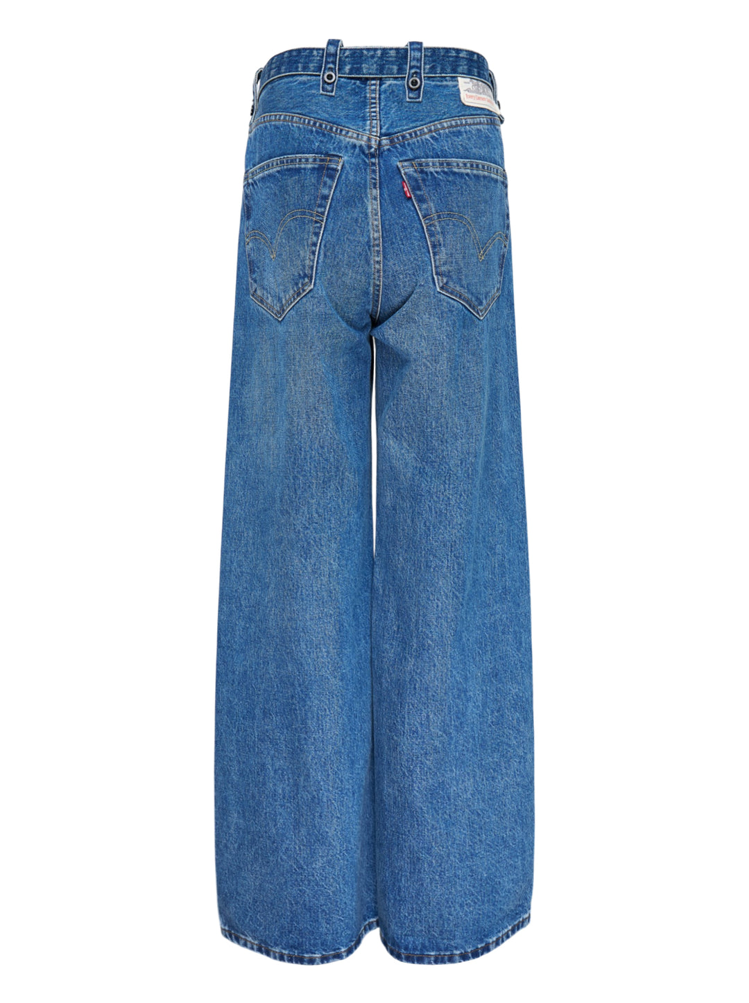 Wide Leg Belted Jeans