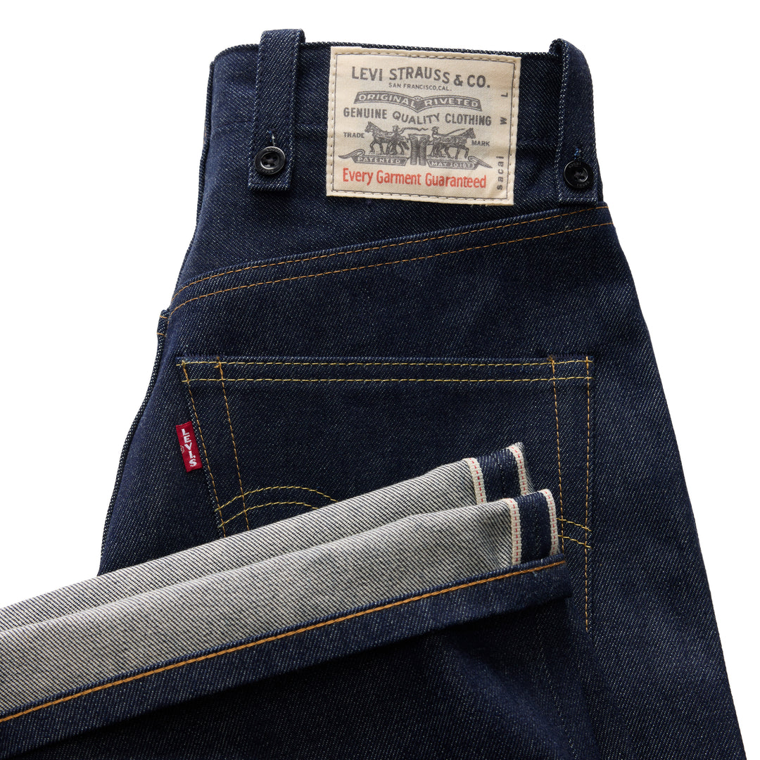 sacai Holiday Capsule Wide Leg Belted Jeans - view 3