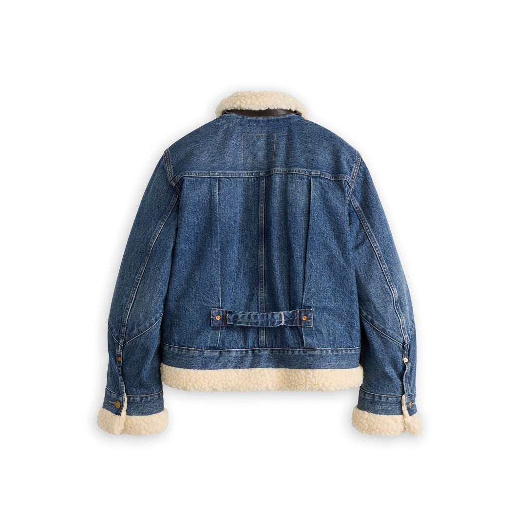 sacai Holiday Capsule Sherpa Denim Trucker Jacket - view 2