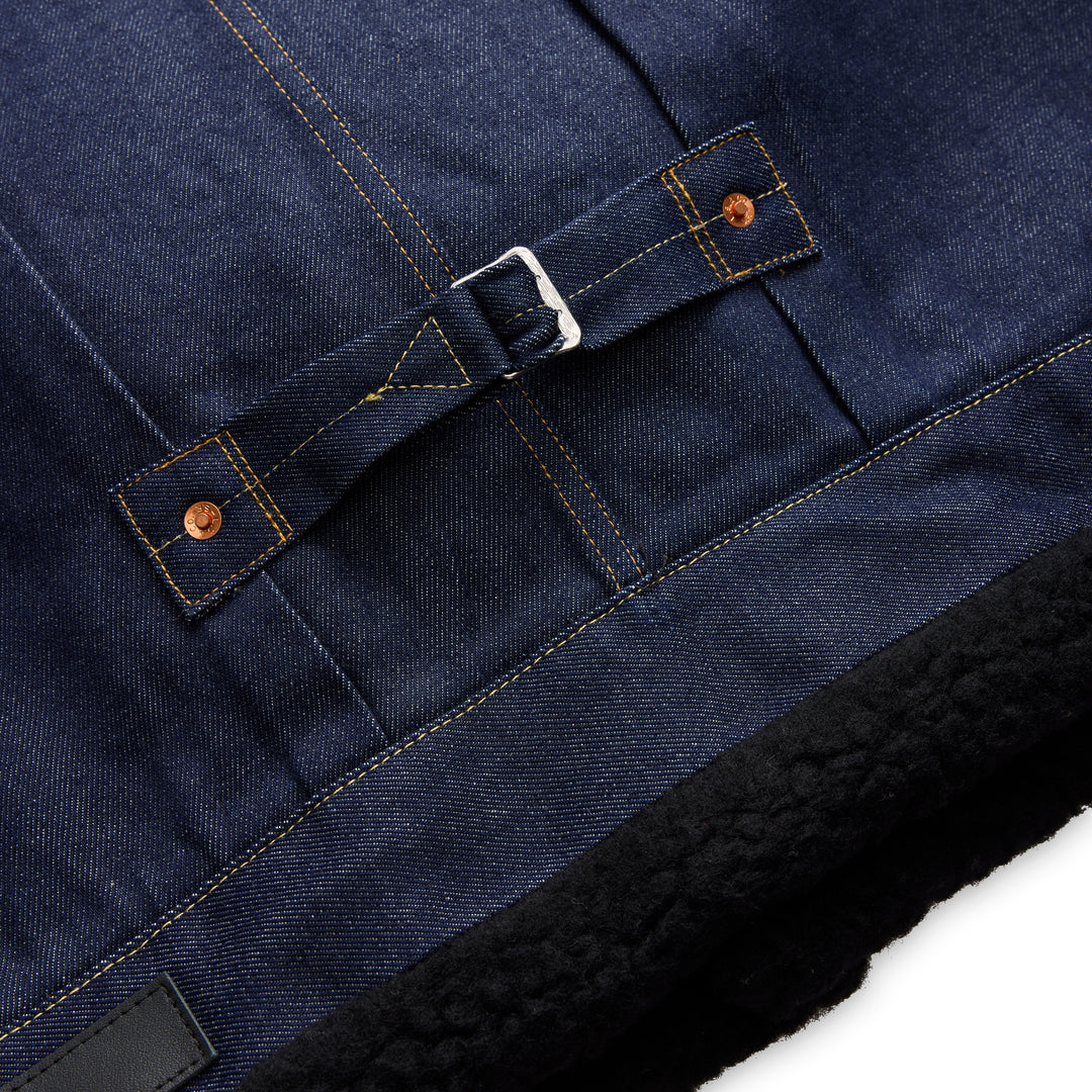 sacai Holiday Capsule Sherpa Denim Trucker Jacket - view 3