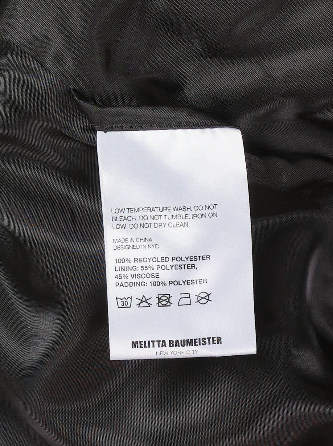 Melitta Baumeister black A-line bomber skirt with elasticated waist and curved silver zip detail - view 3