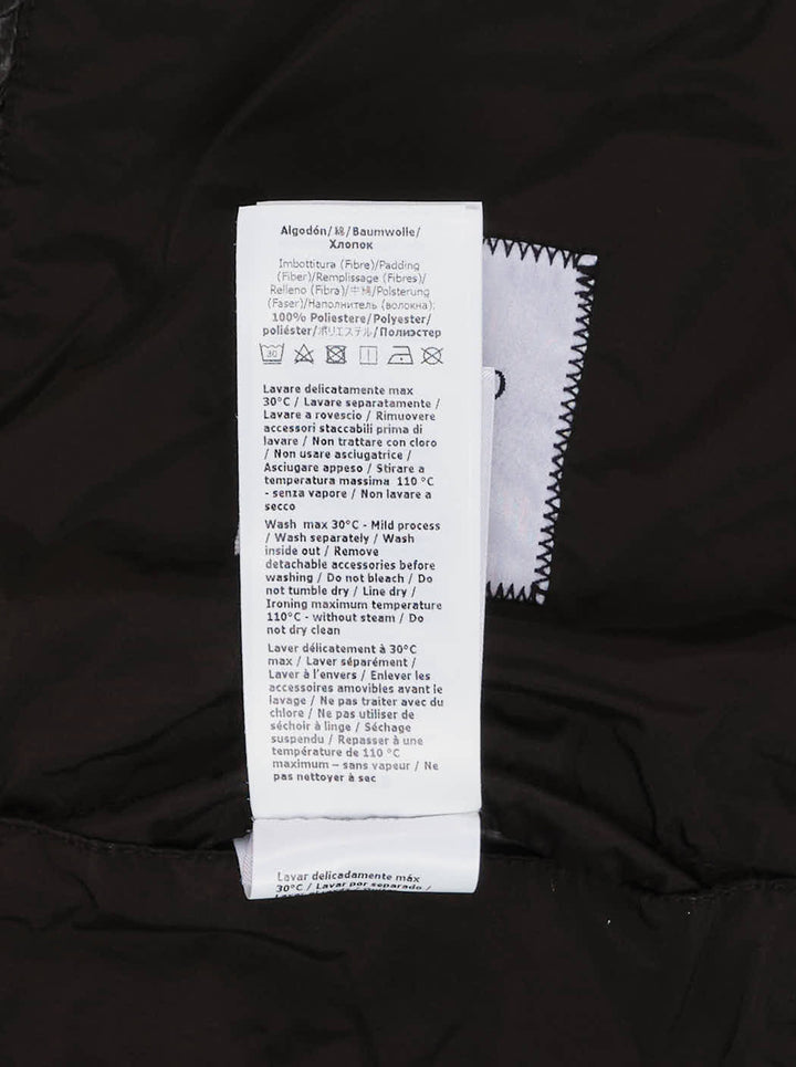 C.P. Company black Nycra-R padded bomber jacket with stand-up collar, double zip front and sleeve lens detail - view 5