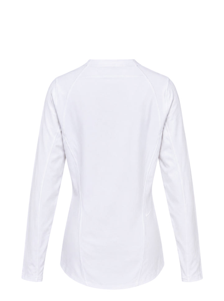 Nike x Jacquemus white long sleeve top with square neckline, raglan sleeves and contour seaming, front view - view 2