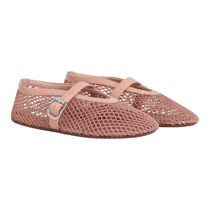 Club21 - ALAIA - Ballet Flats Mesh Patent Leather - FLAT SHOES - Peach