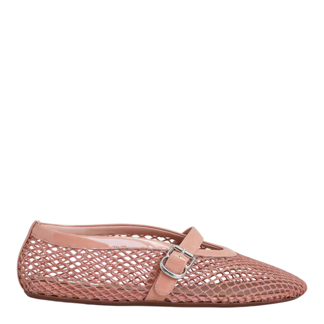 Ballet Flats Mesh Patent Leather