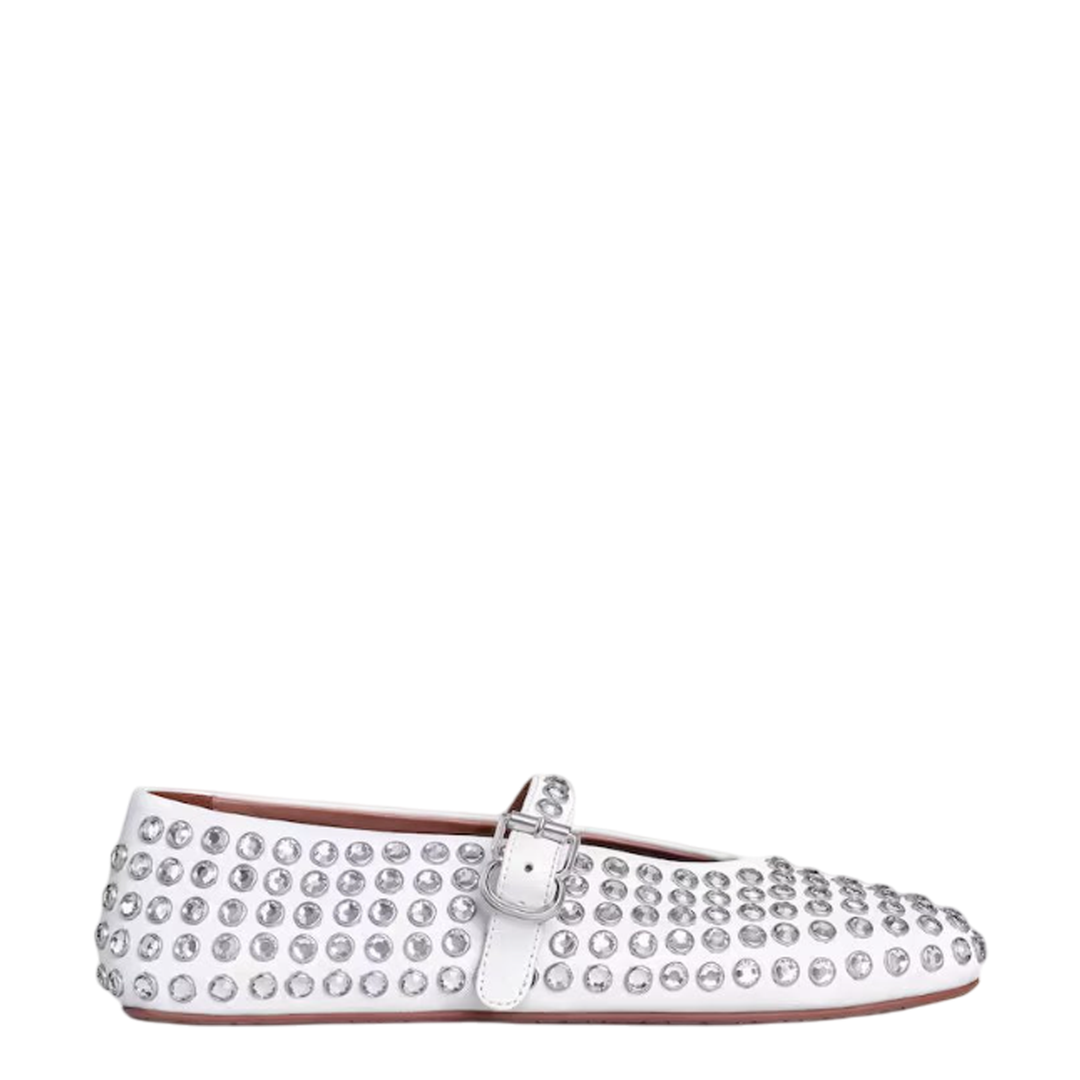 Ballet Flats Strass Nappa Lambskin