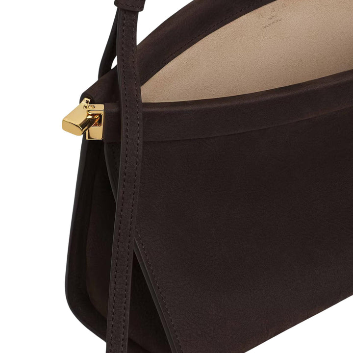 Club21 - ALAIA - East West M Nubuck Calfskin - HANDBAGS - Dark Brown