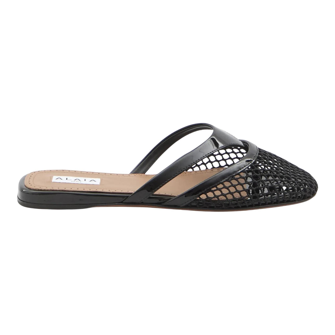 Club21 - ALAIA - Fishnet Mules - FLAT SANDALS - Black