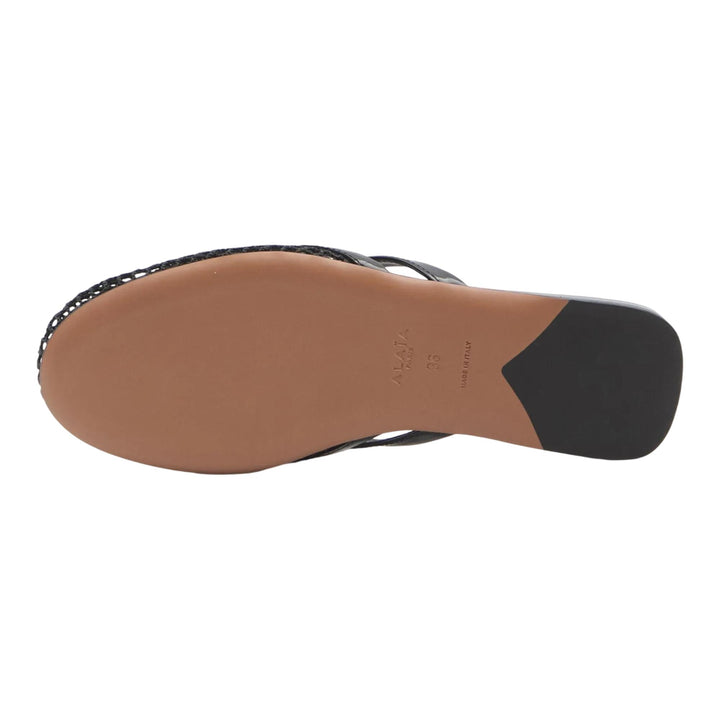 Club21 - ALAIA - Fishnet Mules - FLAT SANDALS - Black