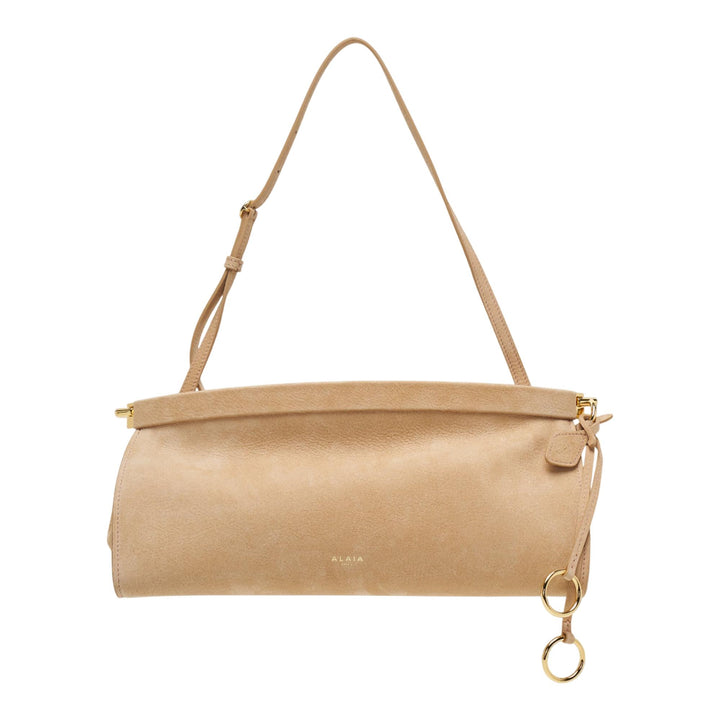 Club21 - ALAIA - Le Click East West Medium Bag Nubuck - HANDBAGS - Brown