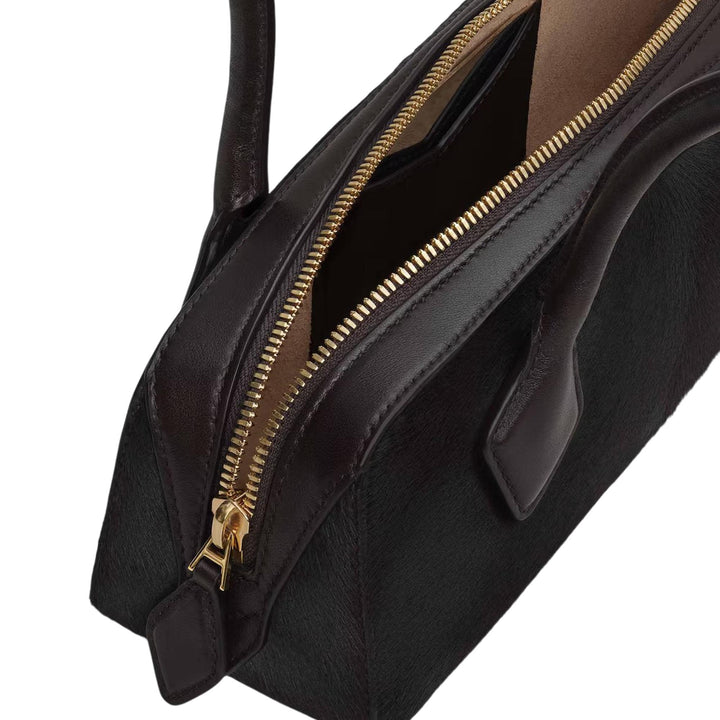 Club21 - ALAIA - Le Teckle Small Haircalf - HANDBAGS - Dark Brown