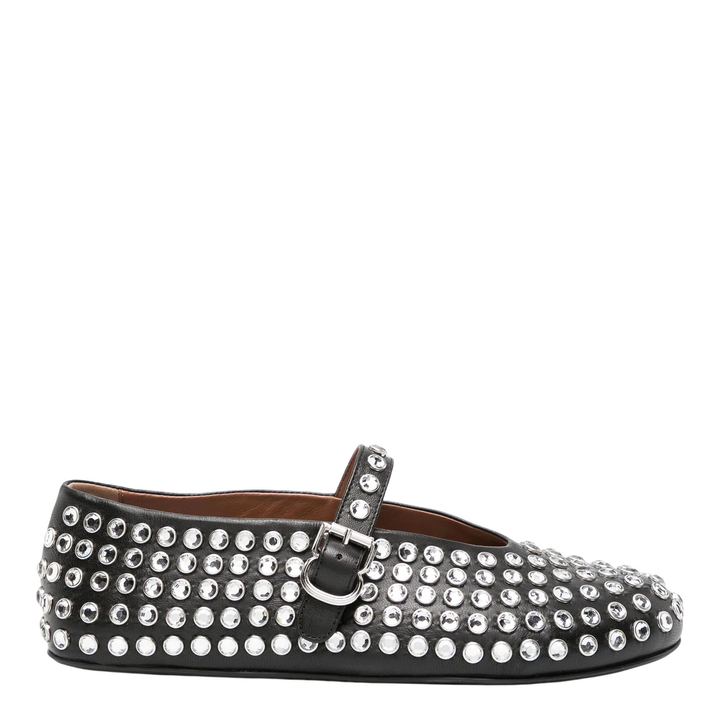 Strass Lambskin Ballet Flats