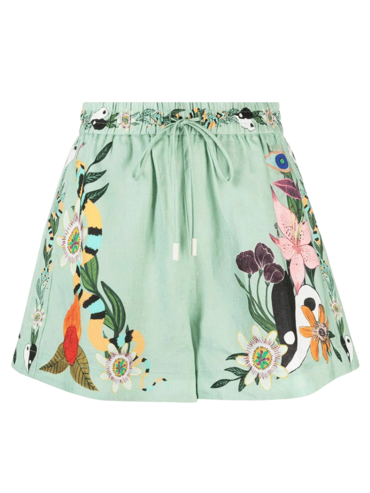 ALEMAIS-Meagan-Linen-Short-Green-1