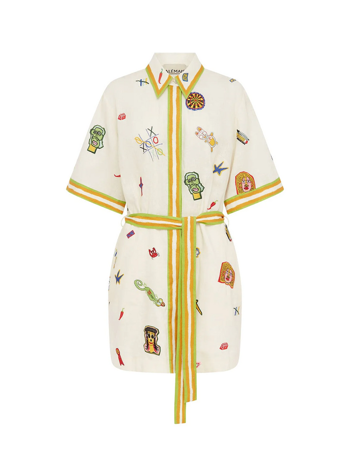 ALEMAIS_Checkers_Embroidered_Mini_Dress_Offwhite