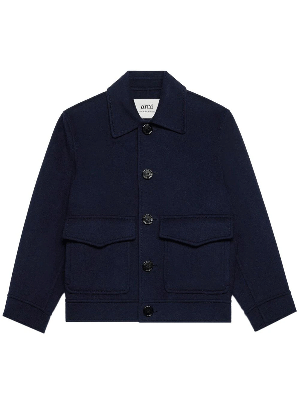 AMI-Paris-Double-Face-Short-Coat-Navy-1