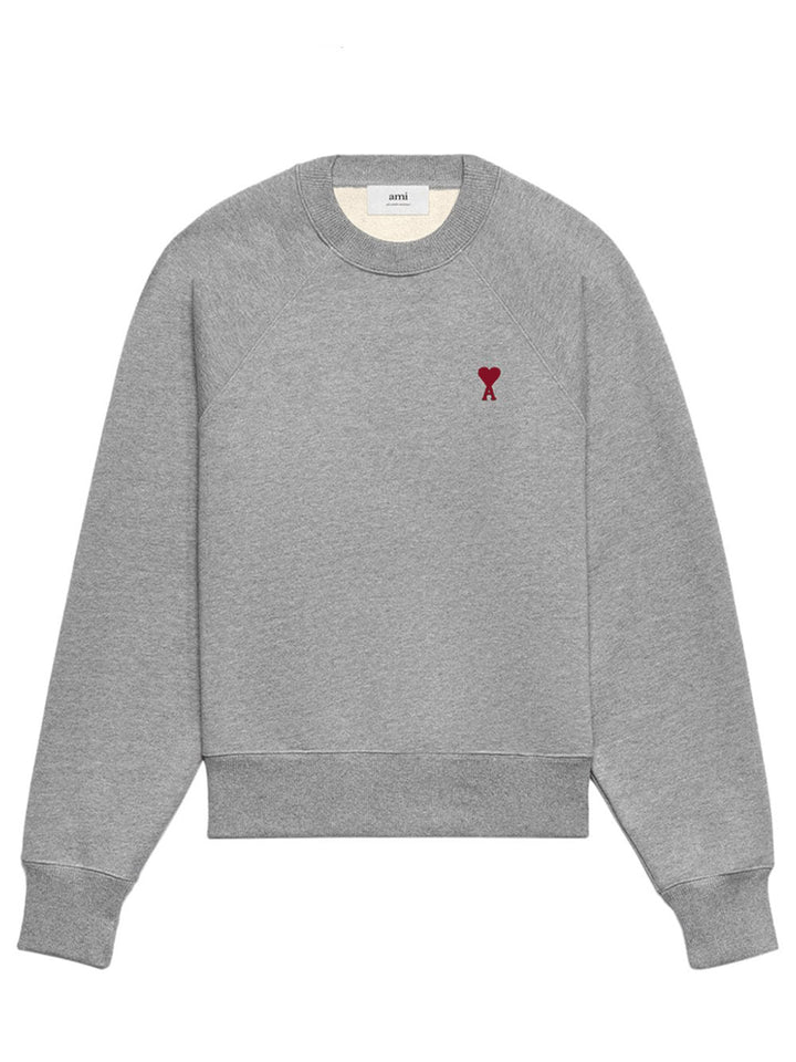       AMI-Paris-Red-Ami-De-Coeur-Sweatshirt-Light-Grey-1