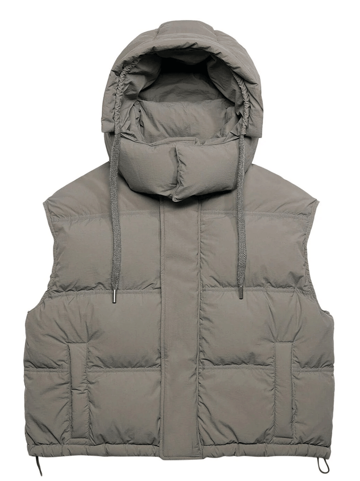 AMI-Paris-Sleeveless-Down-Jacket-Grey-1