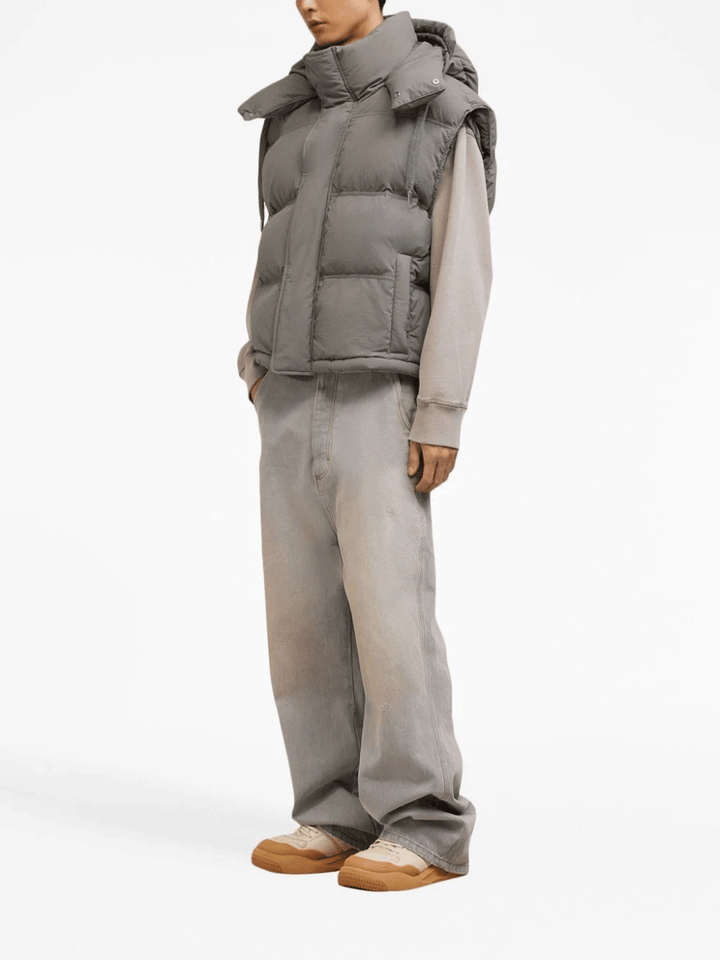 AMI-Paris-Sleeveless-Down-Jacket-Grey-2