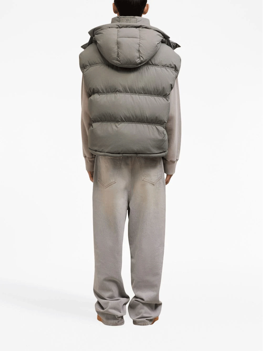 AMI-Paris-Sleeveless-Down-Jacket-Grey-5