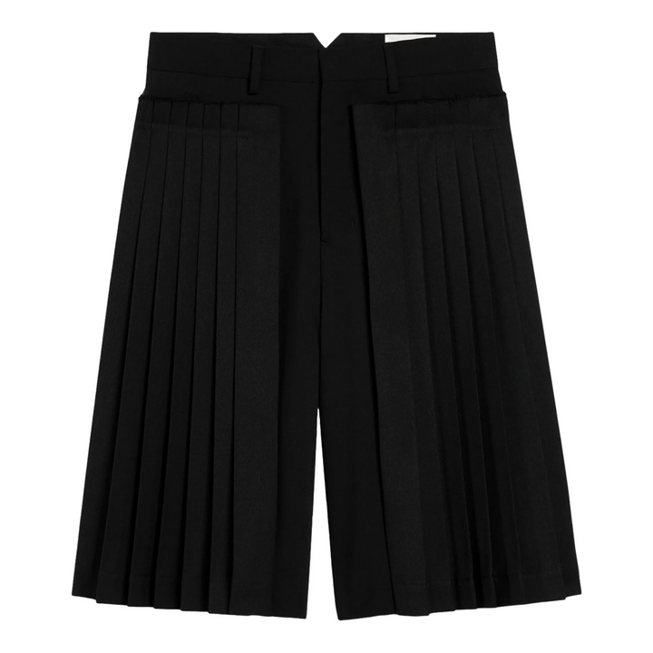 Wool Pleated Bermuda