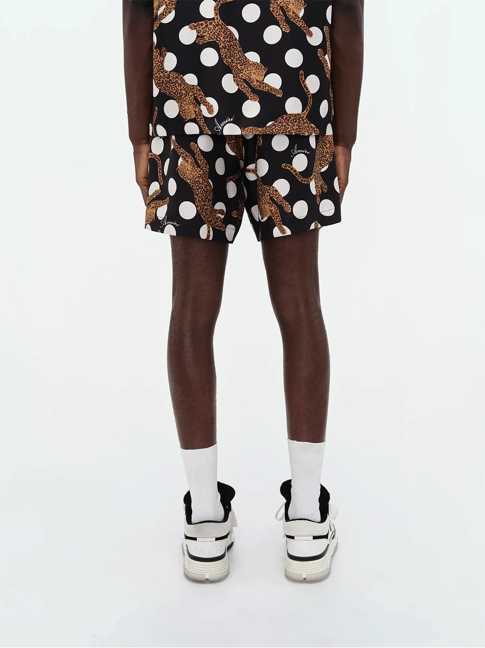 AMIRI-Leopard-Polka-Dots-Silk-Shorts-Black-4
