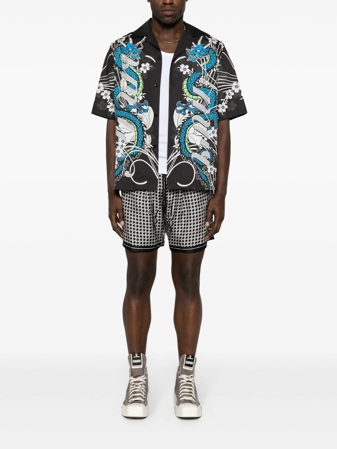 AMIRI-Staggard-Houndstooth-Shorts-Black-2