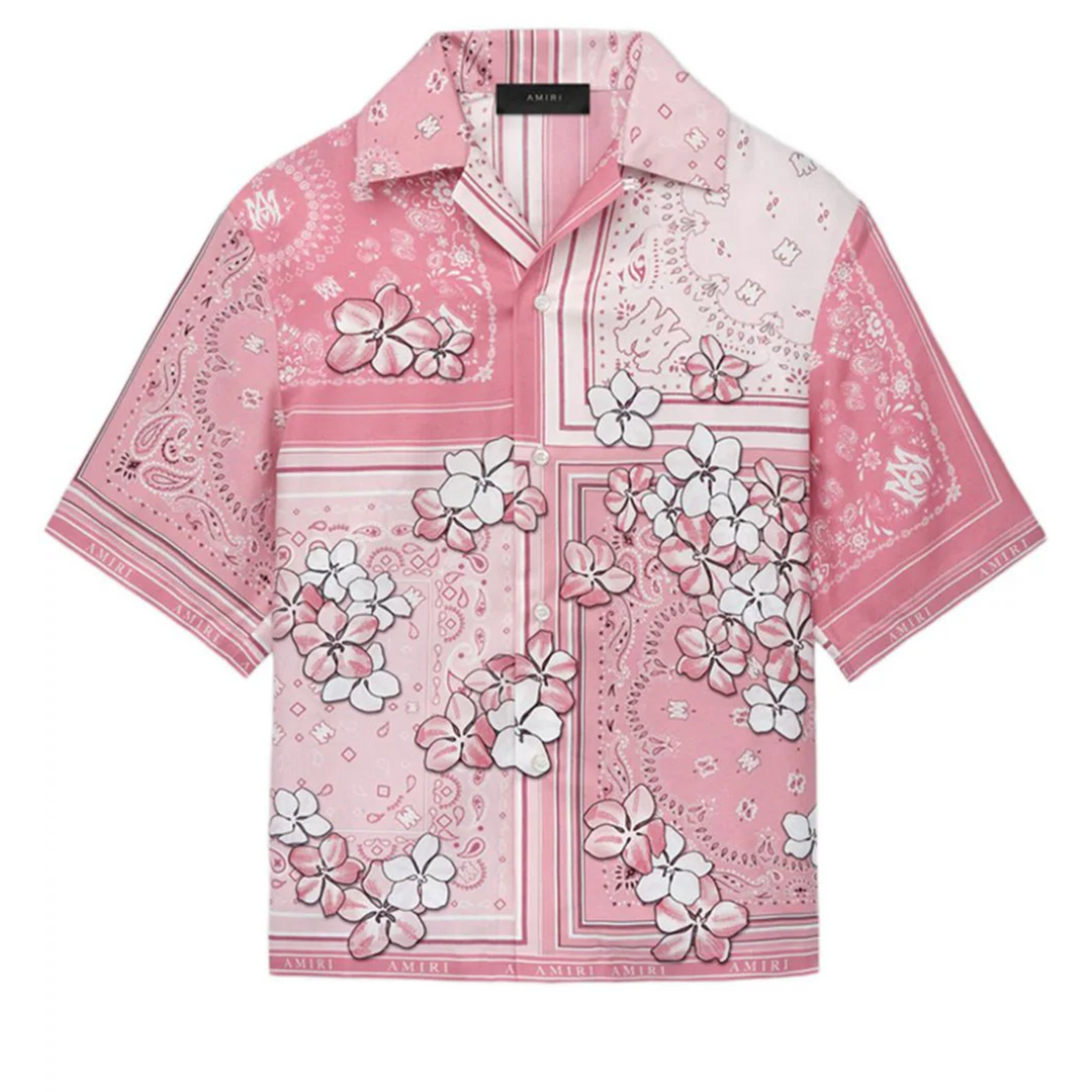 Bandana Floral Bowling Shirt