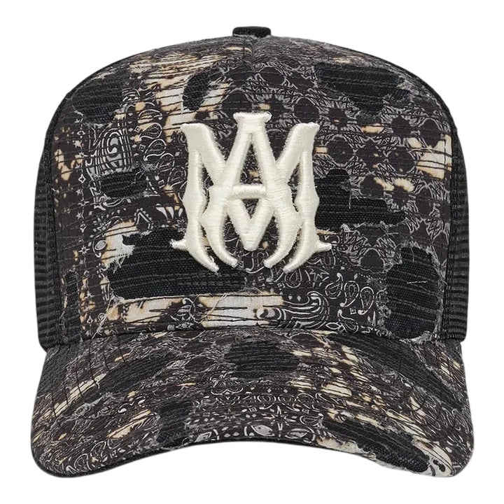 Club21 - AMIRI - Bandana Repair Trucker Hat - HATS - Black