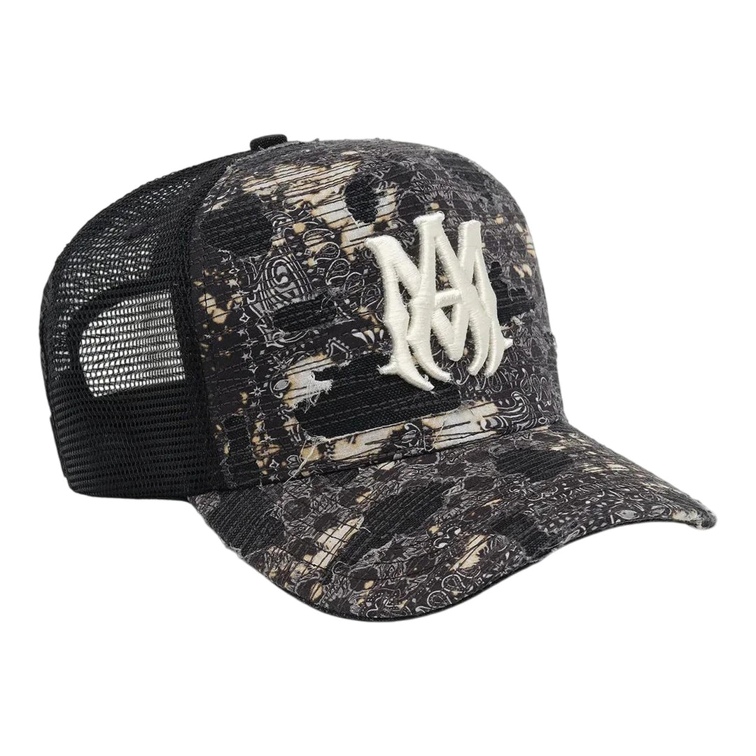Club21 - AMIRI - Bandana Repair Trucker Hat - HATS - Black