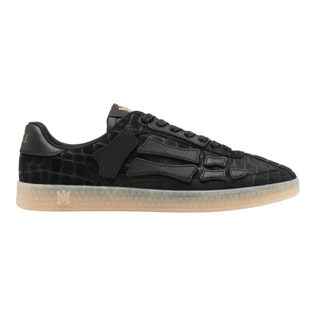 Club21 - AMIRI - Croc Debossed Pacific Bones Sneakers - SNEAKERS - Black