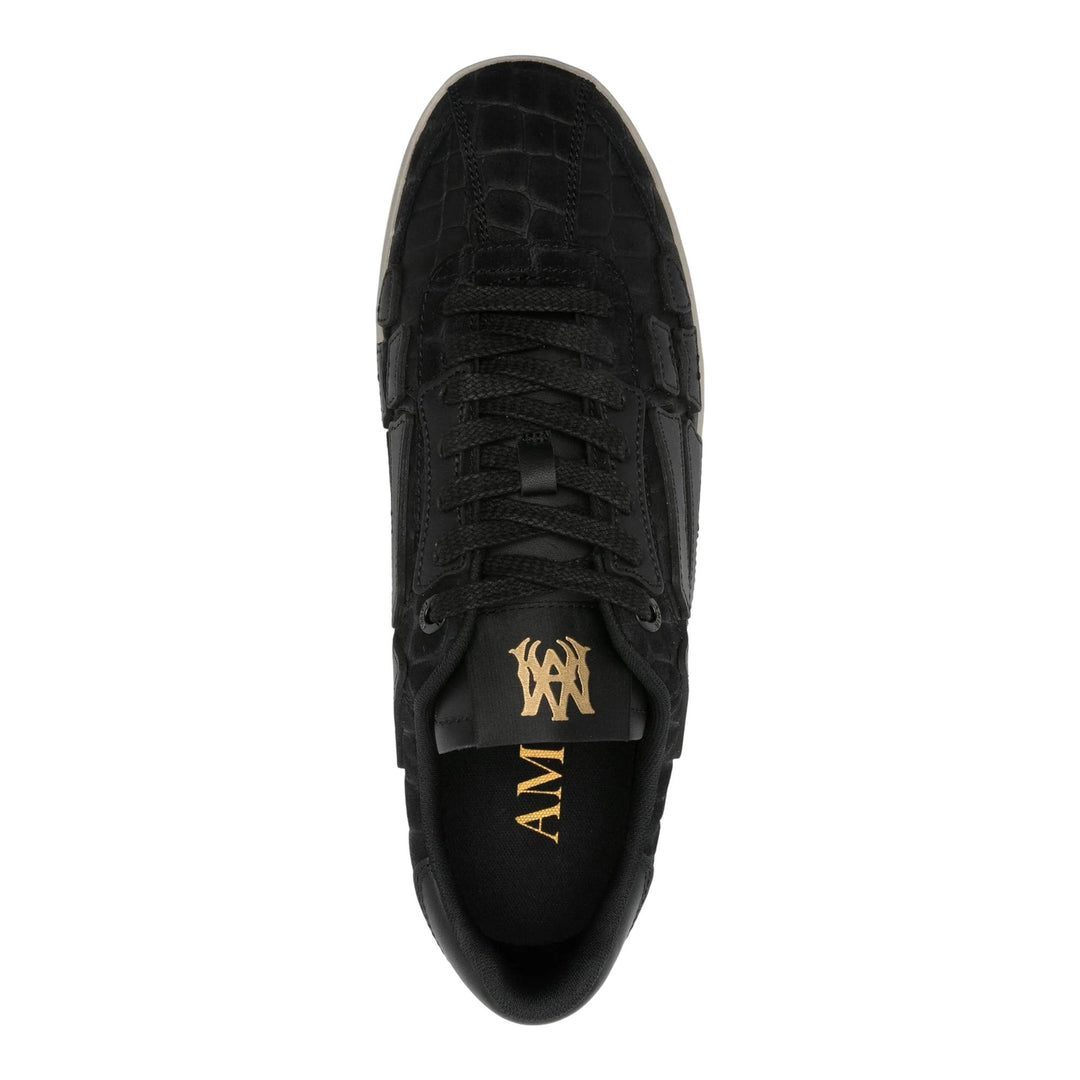 Club21 - AMIRI - Croc Debossed Pacific Bones Sneakers - SNEAKERS - Black
