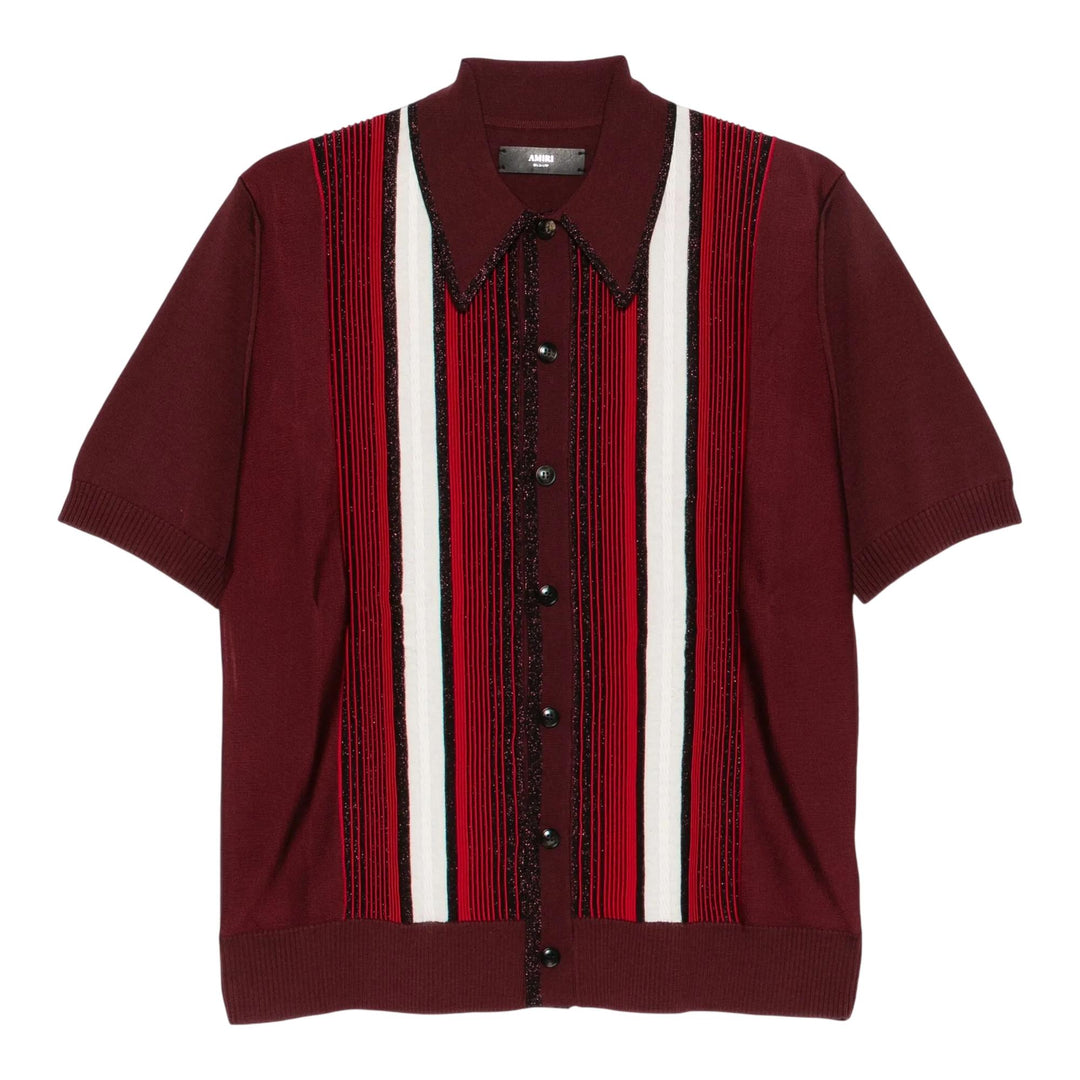 Club21 - AMIRI - Embellished Striped Shirt - POLOS - Red