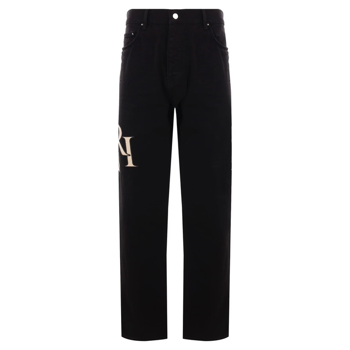 Staggered Logo Straight Jean
