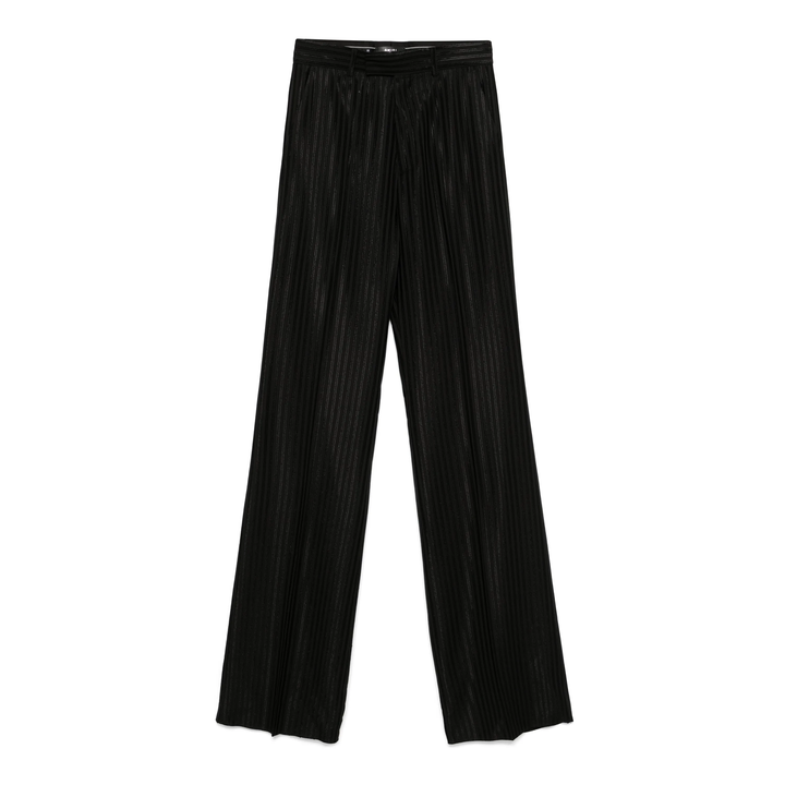 Striped Creased Flare Pants