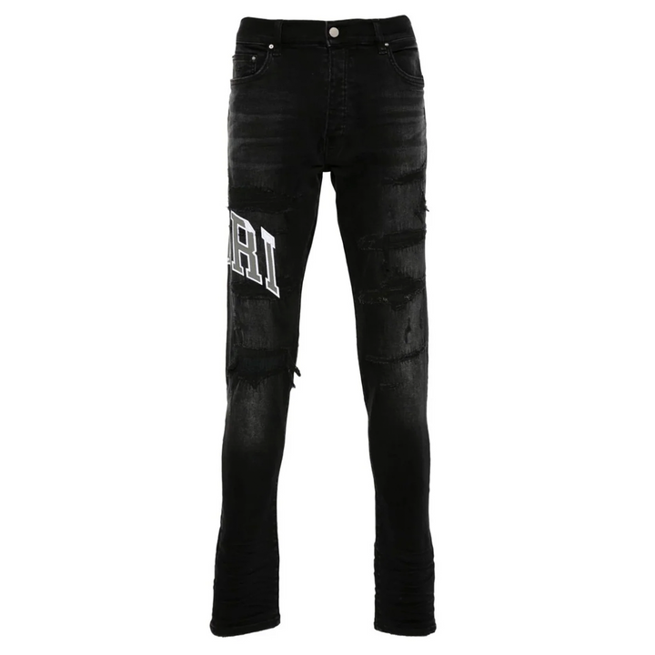 Varsity Logo Repair Jeans