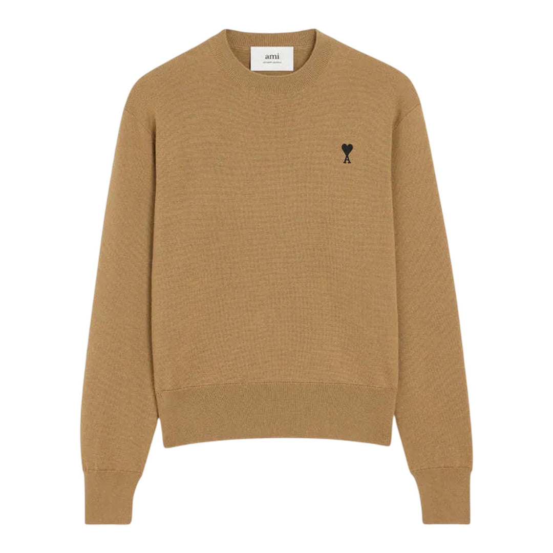 Club21 - AMI - ADC Merino Wool Knit Sweater - SWEATERS - Beige