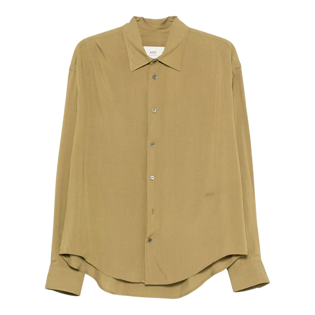 Club21 - AMI - AMI Boxy Shirt - SHIRTS - Khaki