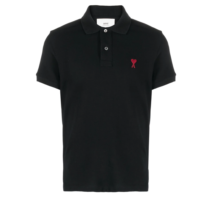 AMI_Ami_De_Coeur_Polo_Shirt_Black