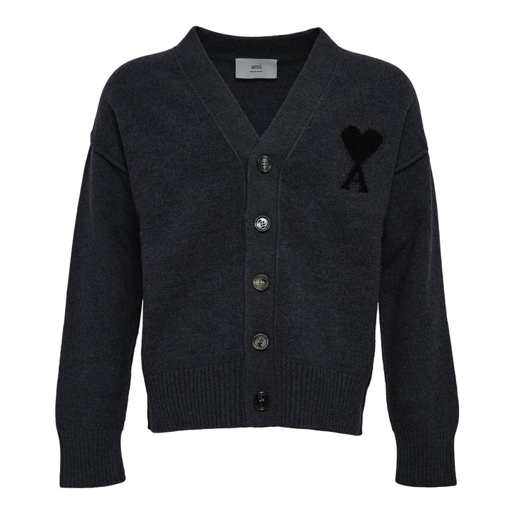 Club21 - AMI - Black ADC Cardigan - CARDIGANS - Grey