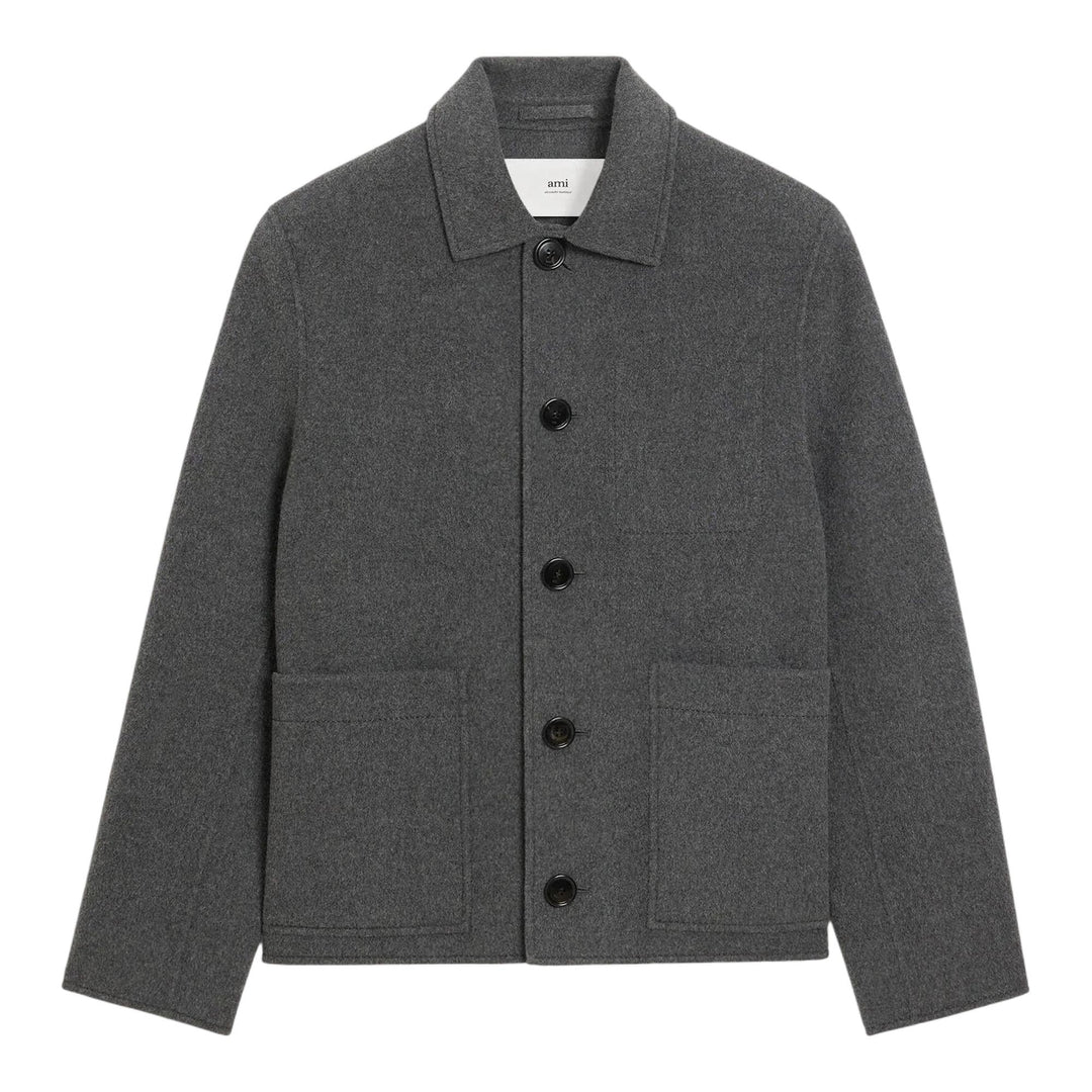 Club21 - AMI - Boxy Buttoned Jacket - BLOUSON - Grey