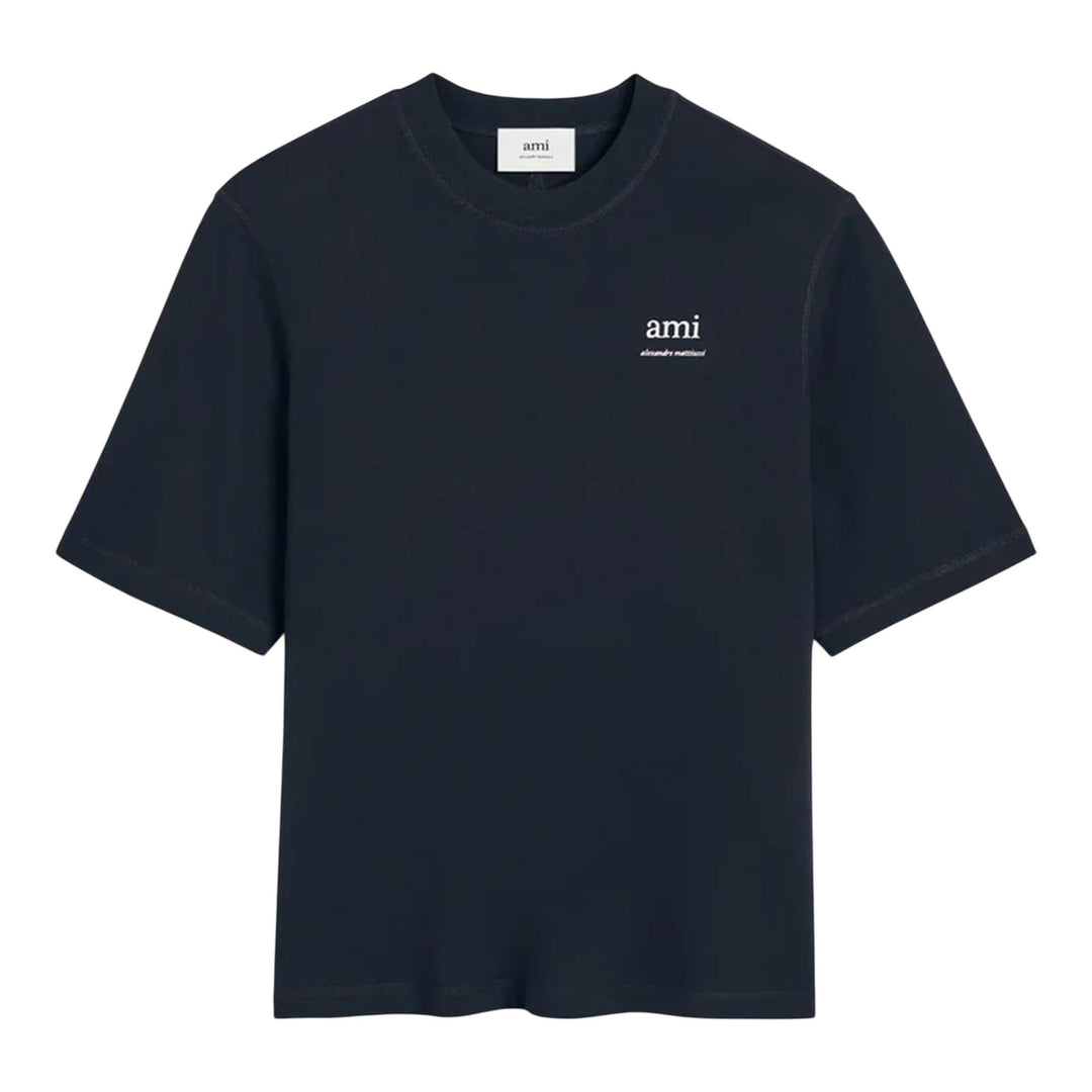 Club21 - AMI - Boxy Fit T-Shirt - TEES - Navy