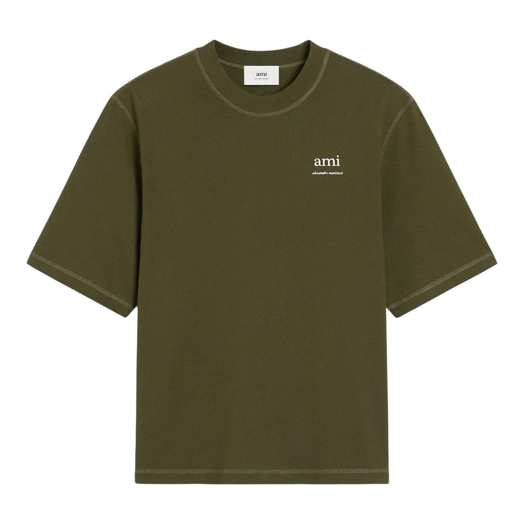 Club21 - AMI - Boxy Fit T-Shirt - TEES - Olive