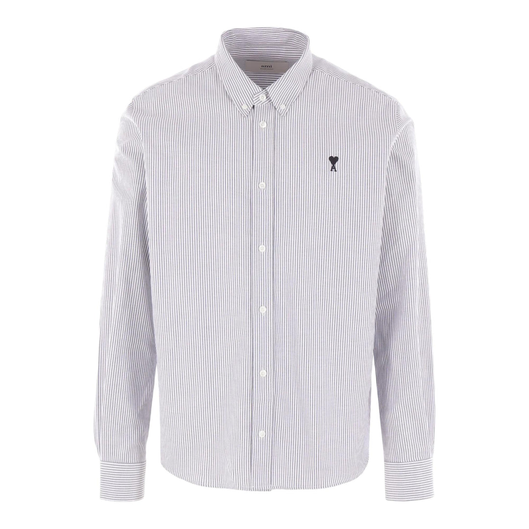 Club21 - AMI - Classic Fit Shirt Stripe Black - SHIRTS - Stripes